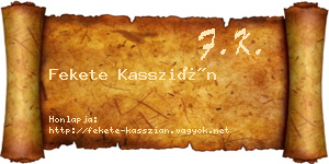 Fekete Kasszián névjegykártya